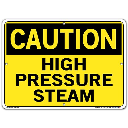 Vestil Aluminum Sign, 10-1/2" H, 14-1/2" W, Aluminum, Rectangle, English, SI-C-40-C-AL-063 SI-C-40-C-AL-063